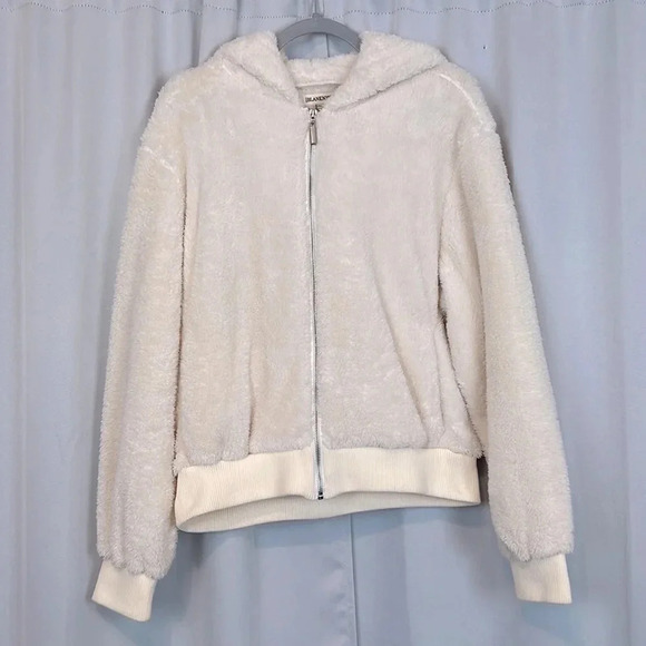 BLANKNYC Sherpa Hooded Bomber Jacket Size M - Picture 1 of 5